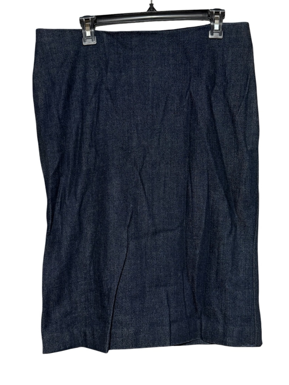 GAP‎ Long Modest Denim Jean Pencil Skirt Size 12 Dark Wash Fall Classic No Slit